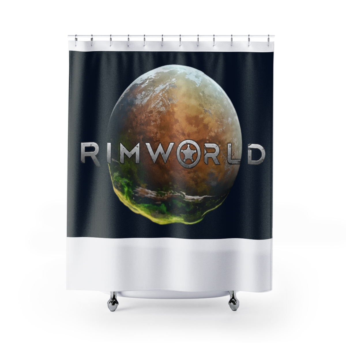 Rimworld Planet 1 Shower Curtain - Official Creator merchandise