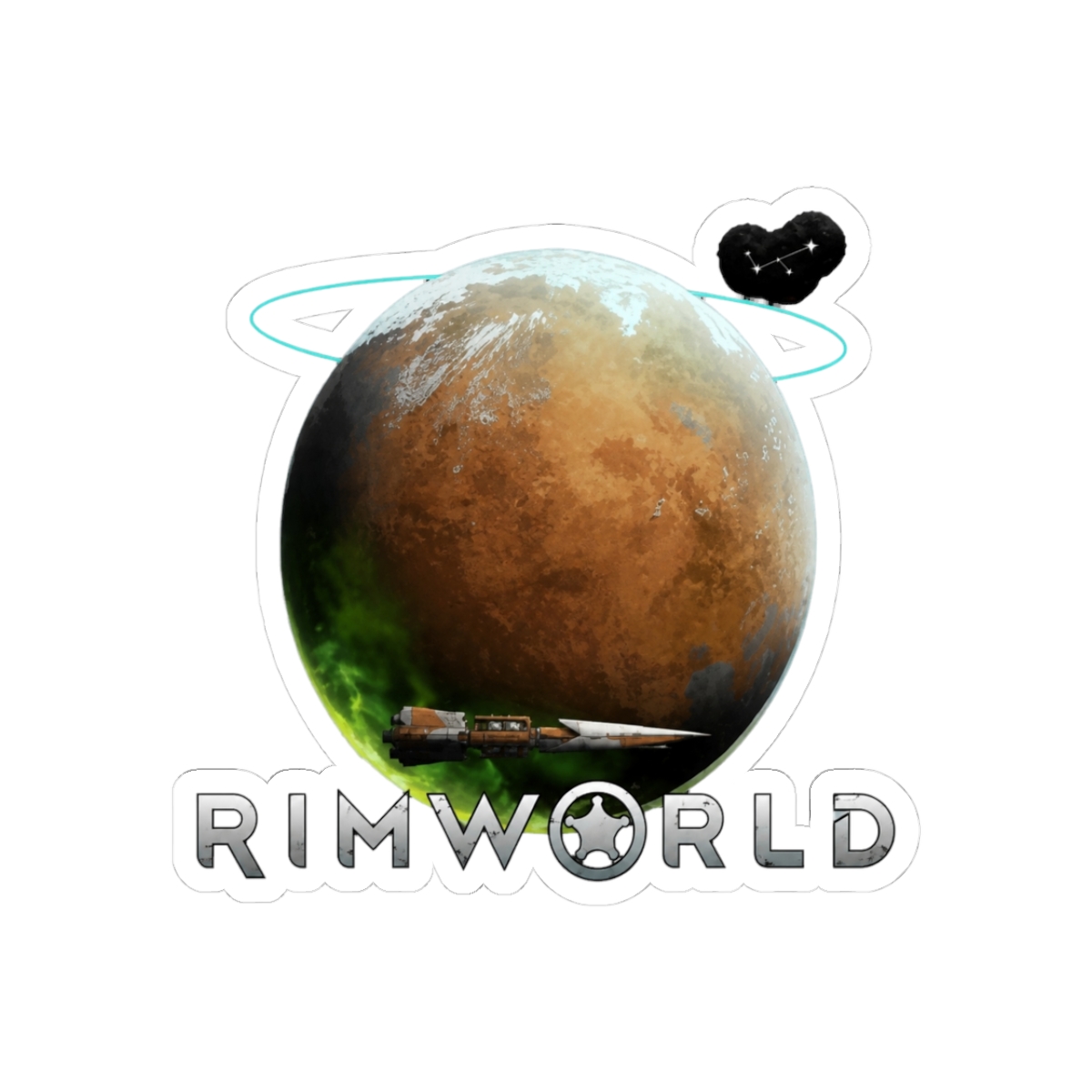 RimWorld Sci-Fi Simulation Game Planet Sticker - Official stickers merchandise
