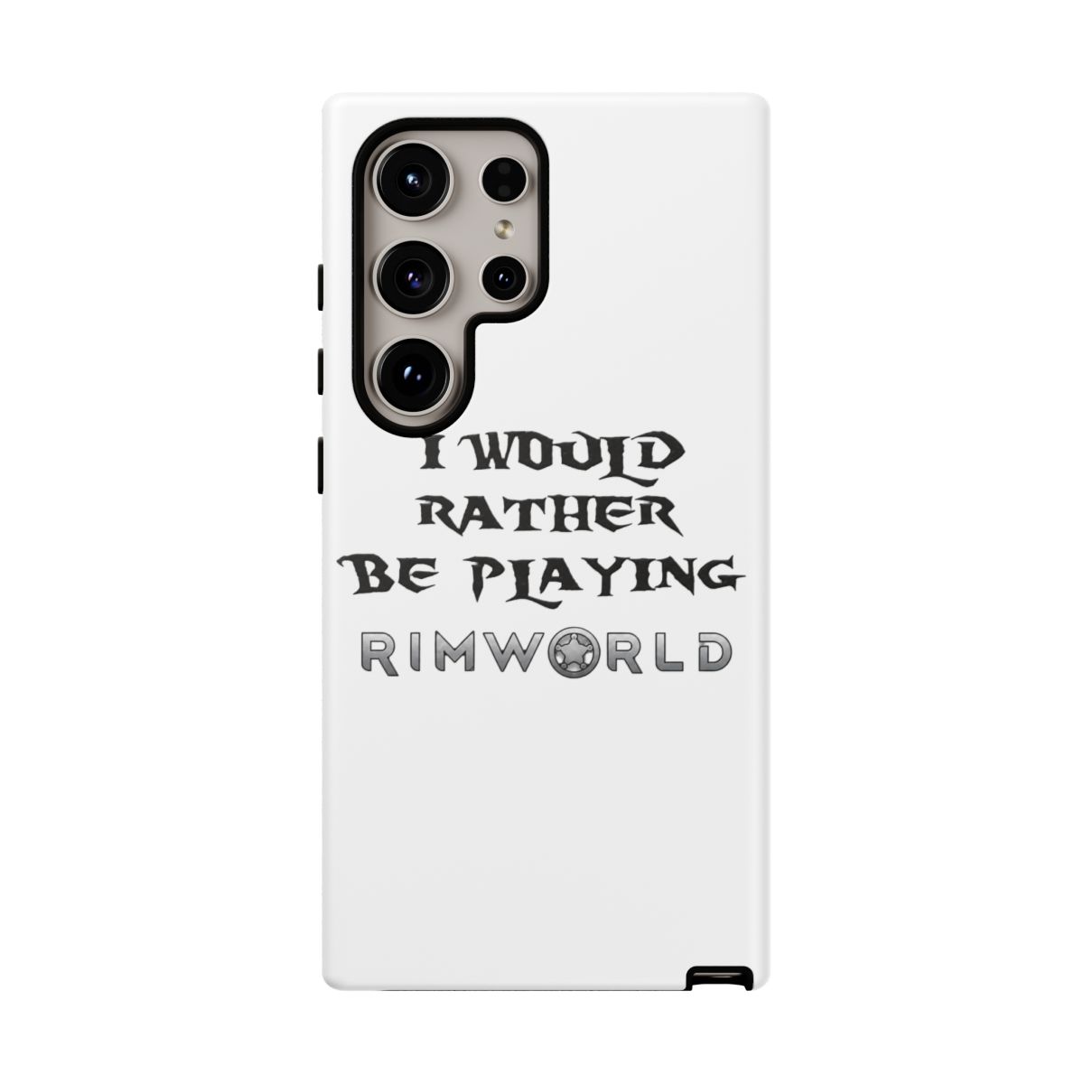 I would rather be playing Rimworld Phone Case - alternate angle 1, merchandise