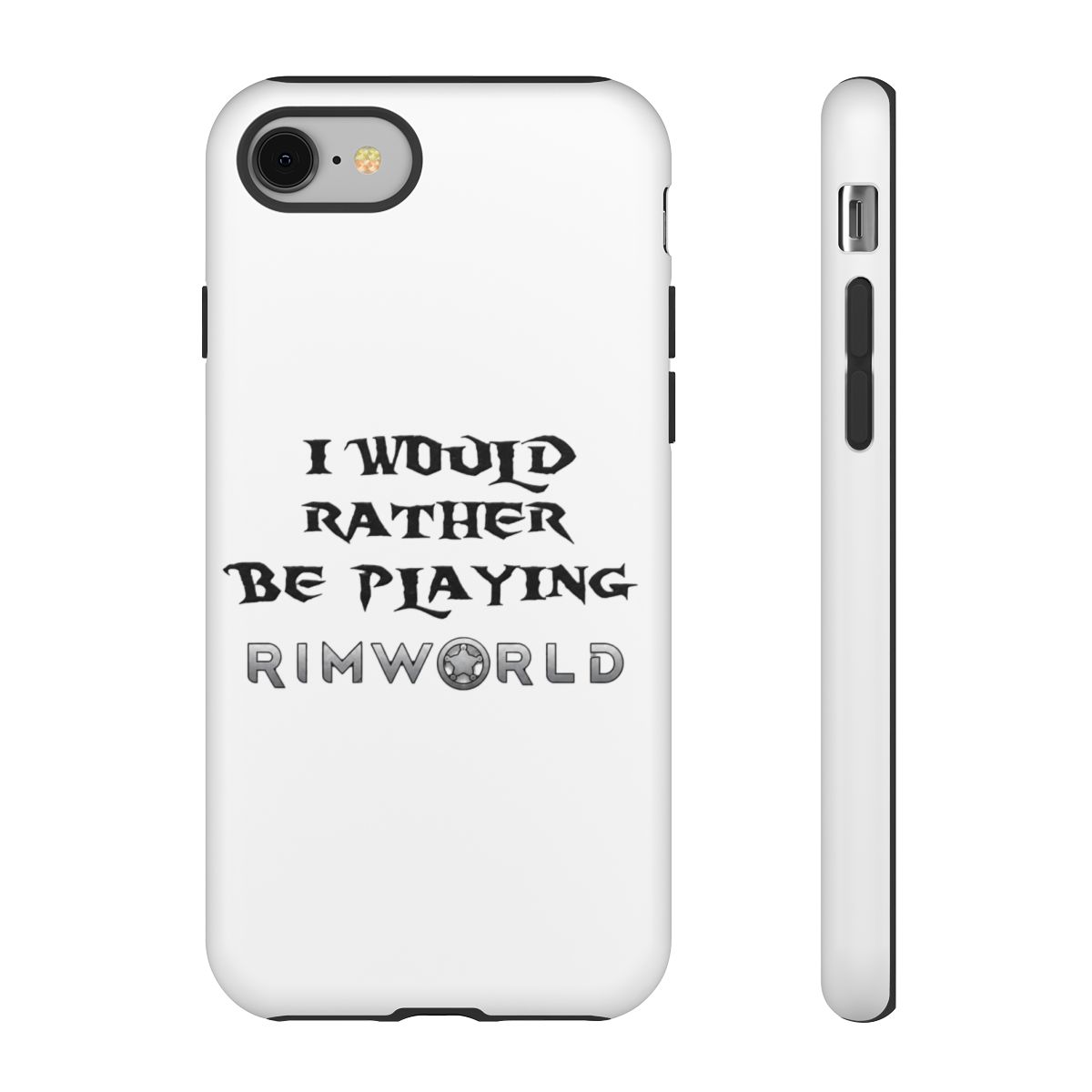 I would rather be playing Rimworld Phone Case - alternate angle 3, merchandise