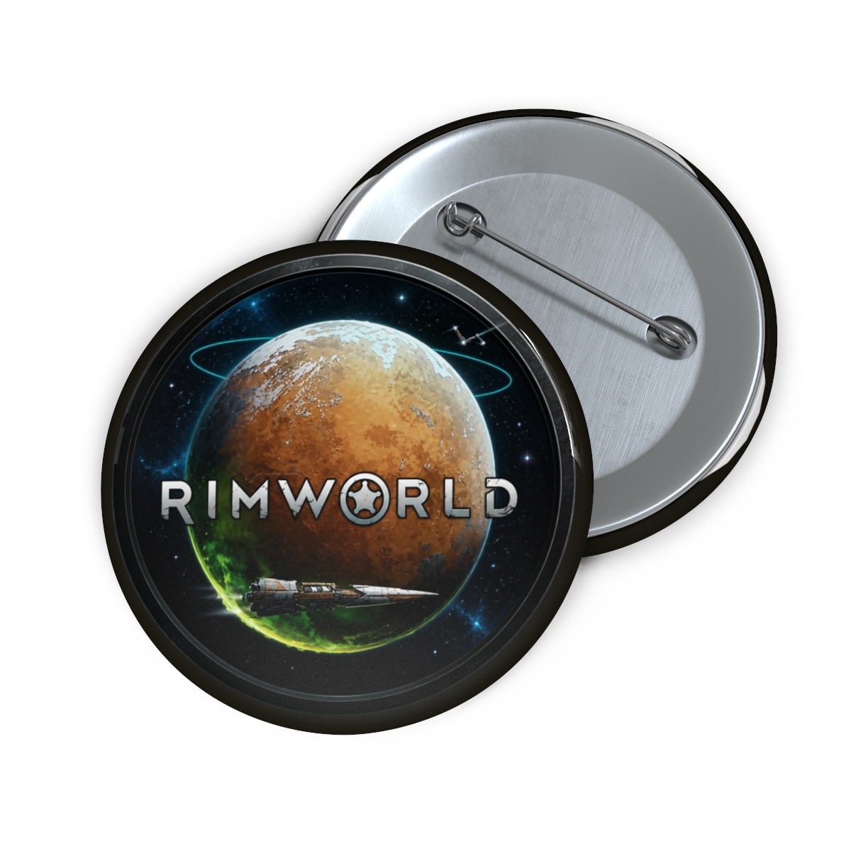 RimWorld Sci-Fi Simulation Game Planet Pin - alternate angle 1, merchandise