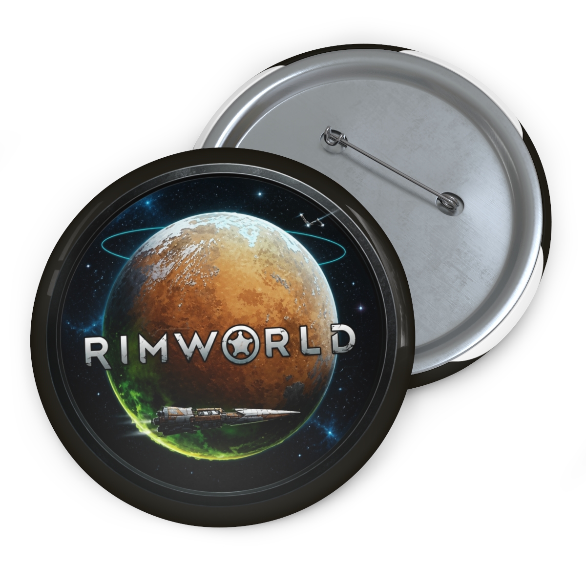RimWorld Sci-Fi Simulation Game Planet Pin - alternate angle 2, merchandise